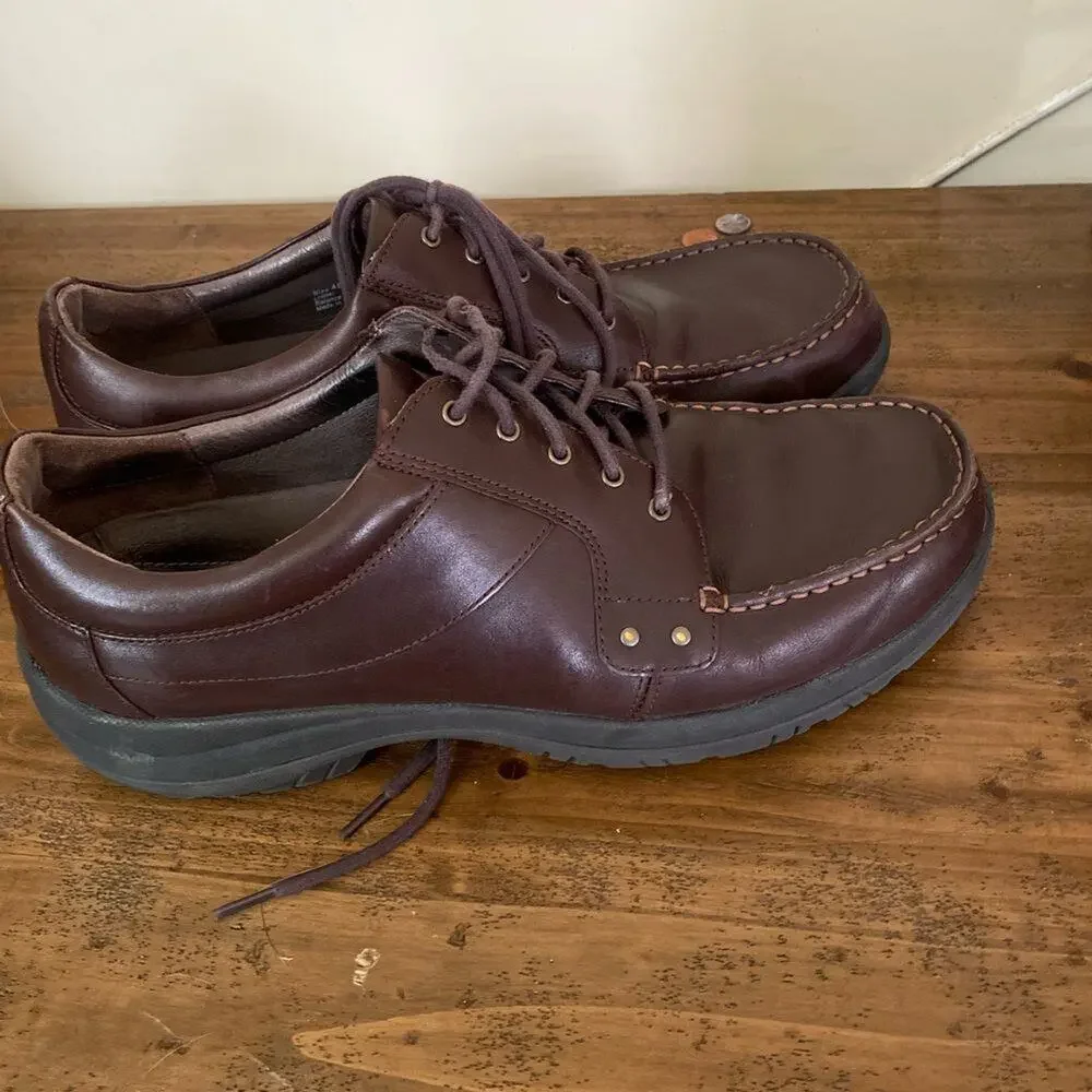 Dansko Wyatt Oxford Men's EUR Sz 48 US 15 Brown Leather Nonslip Lace Up Shoe